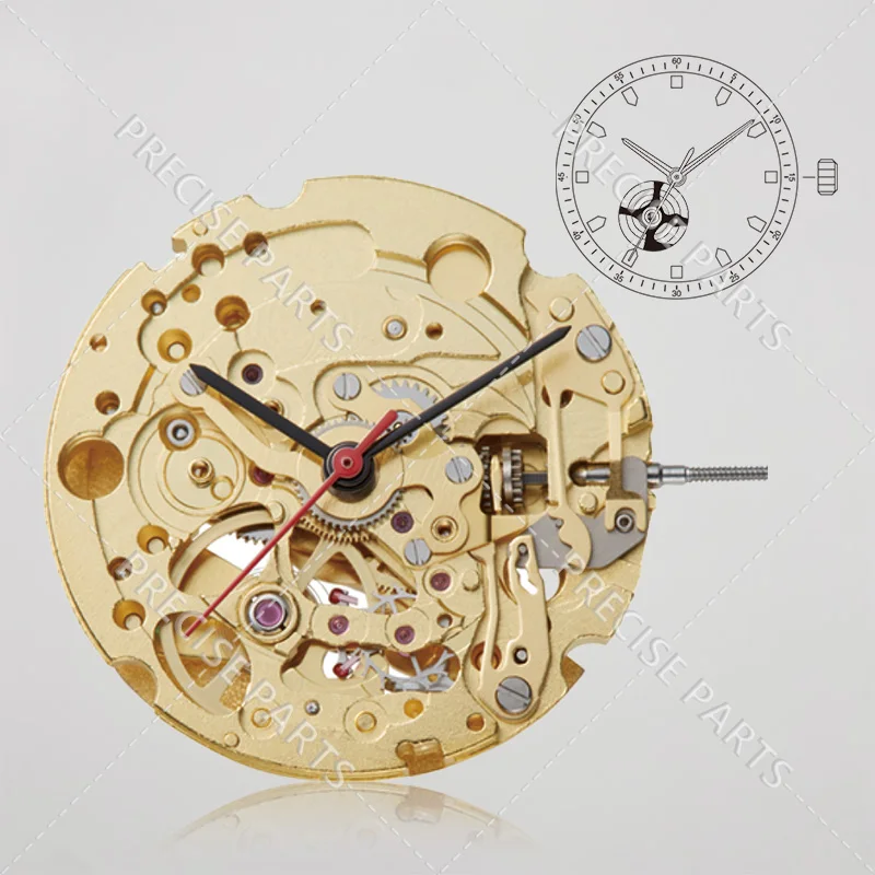 Новый подлинный японский механизм 82S0 золотой автоматический механический