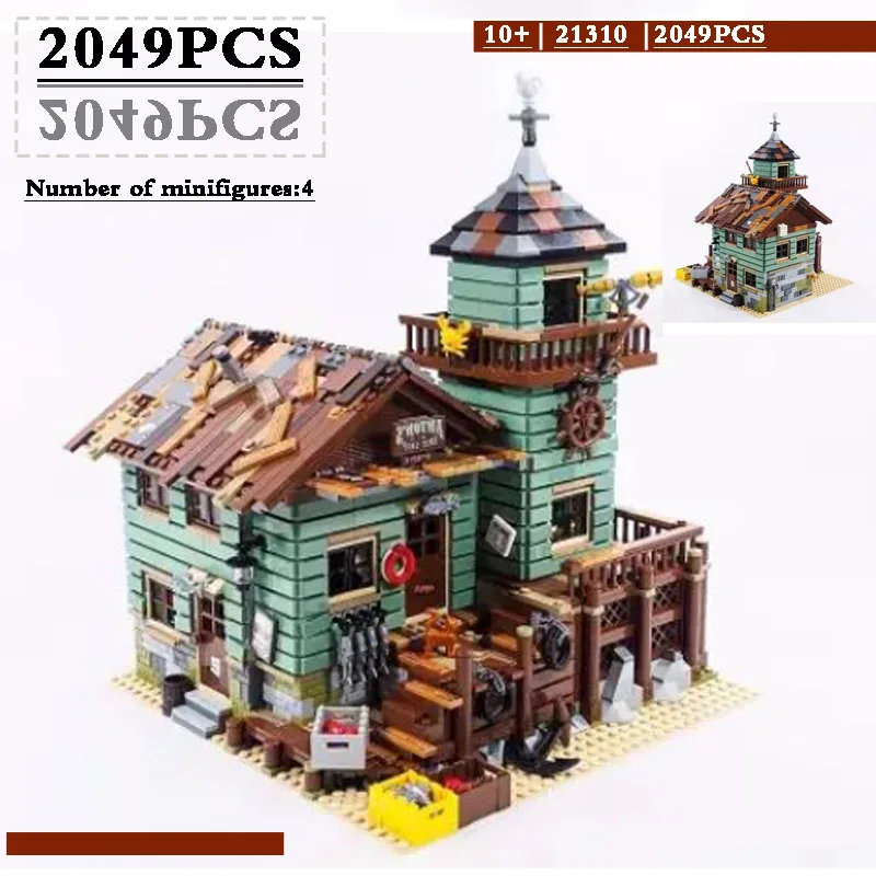 

Brand new spot 16050 Old Man Fisherman Shop 2049pcs Country Street View Model Building Block Compatible 21310 Kids GiftS