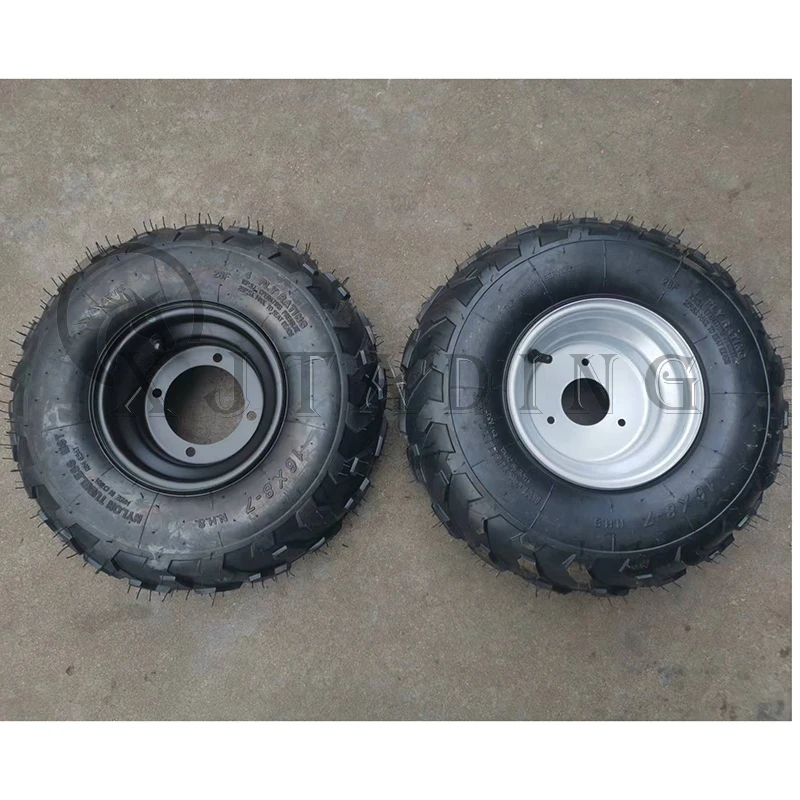 

7-дюймовые Внедорожные колеса 16x8-7 бескамерная шина и ступица колеса для ATV багги гольф-мобиля газонокосилка снегоход четырехколесный велос...
