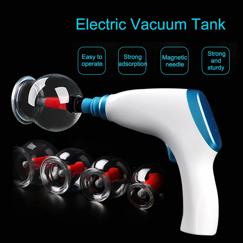 

Newly Electric Vacuum Suction Cupping Set Lymph Drainage Pain Relief Massage Therapy Kit 19ing Cupping Gun Home Suction Machine