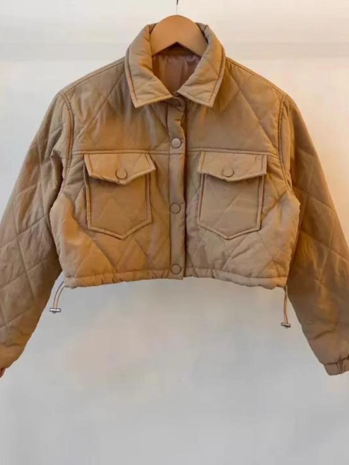 Осенне-зимний возрастной дизайн пряжка на шнурке короткий пуховик с небольшой