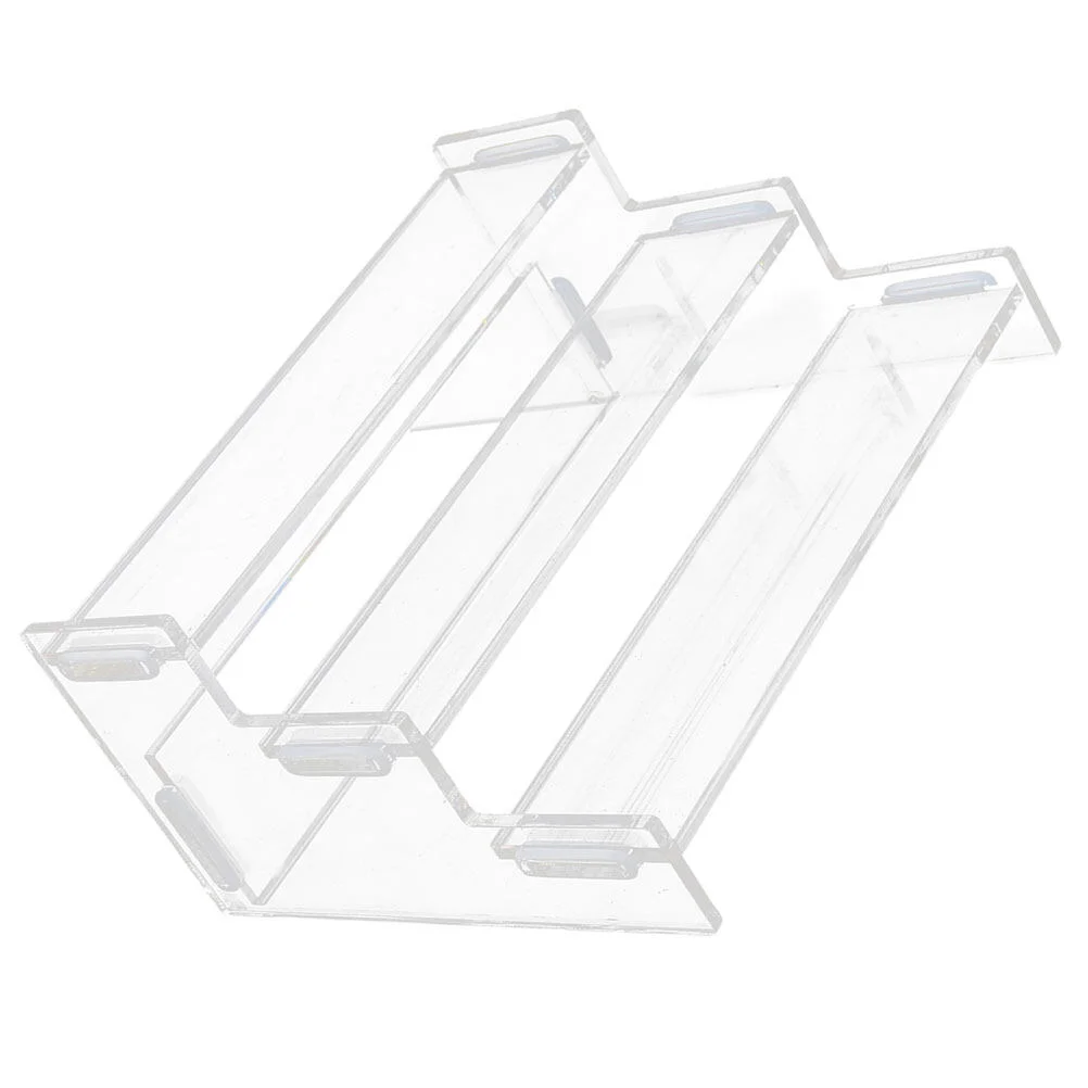 

Clear Cake Stand Condiment Bottles Perfume Display Storage Box Toy Rack Acrylic Shelves