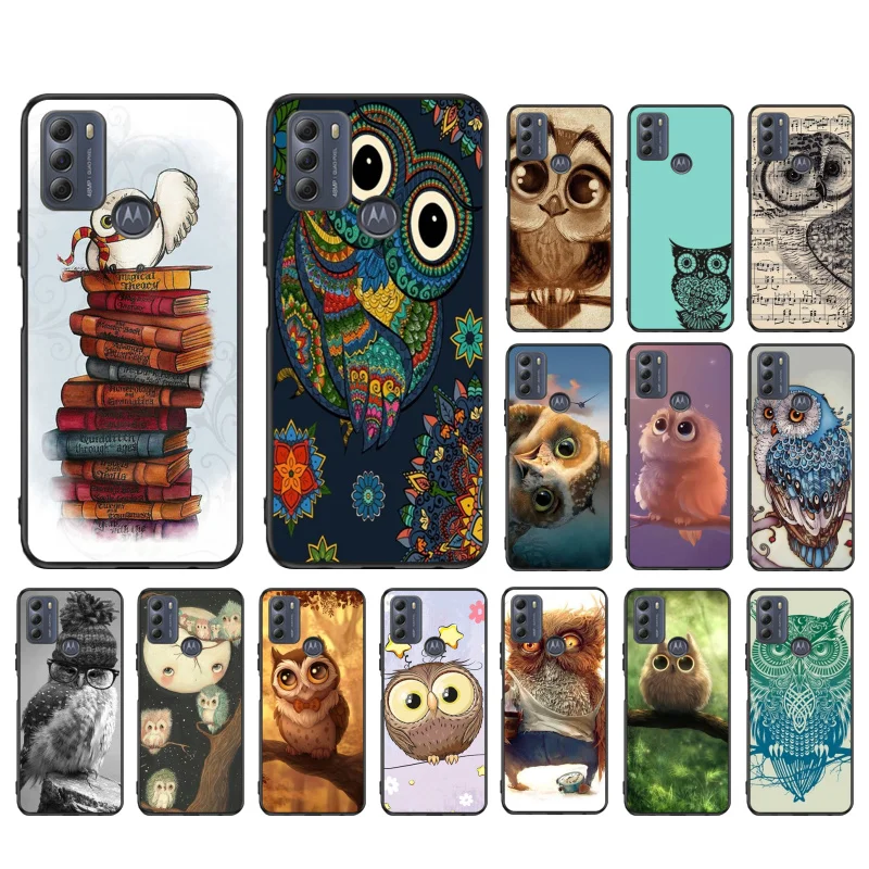 

Animal Cute Cartoon Owl Phone Case for Motorola Moto G 5G G50 G30 G20 G10 G60 G Pure G Stylus G100 G9Plus G Power