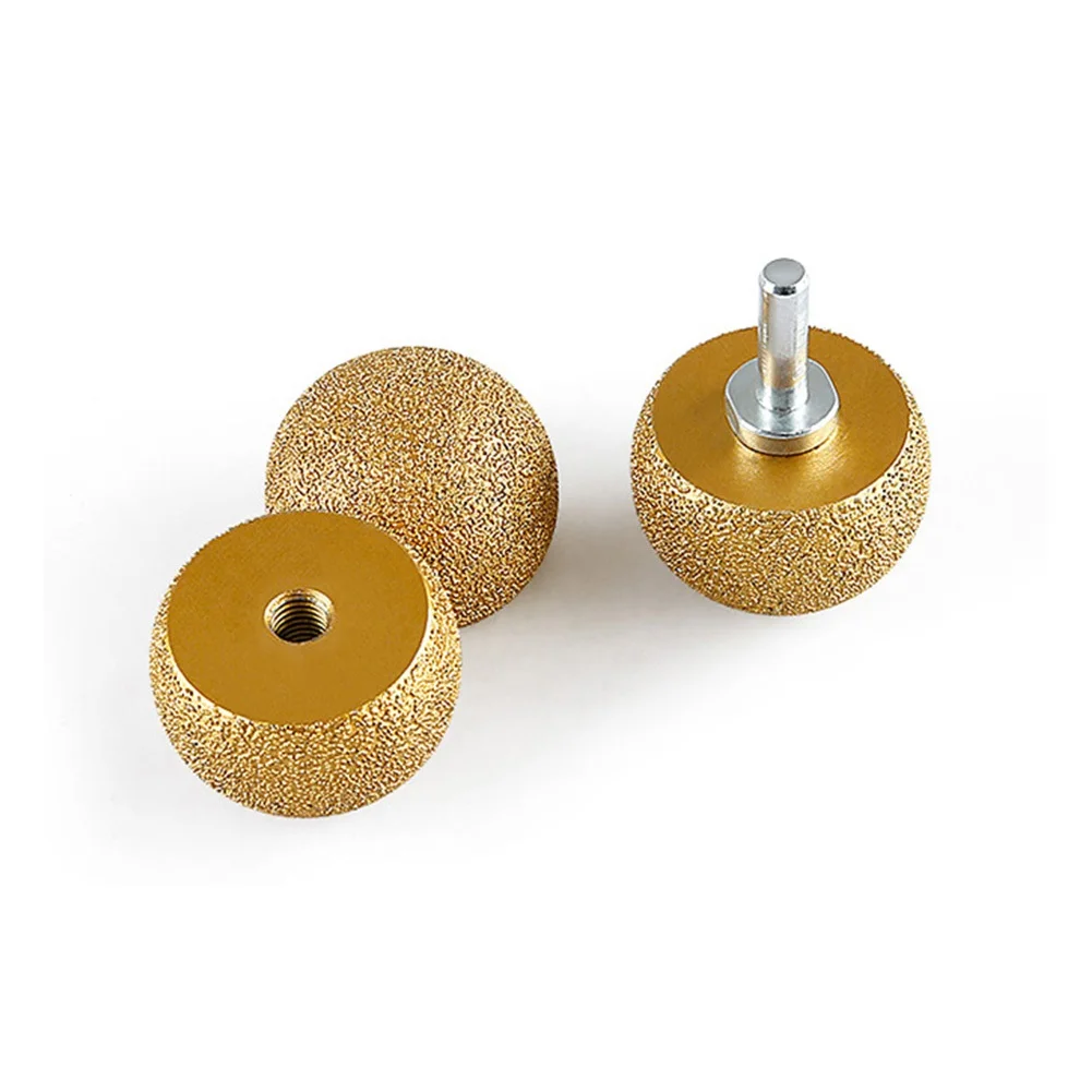 

1pc Diamond Brazed Round Grinding Head Abrasive Tools For The Internal Arc Grinding Of Stones Engraving Tool Heads Mushroom Head