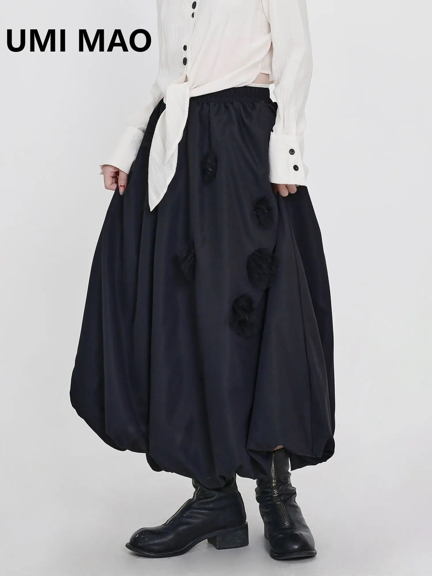 Юбка-фонарик в сеточку, с поясом на резинке, Y2K | AliExpress