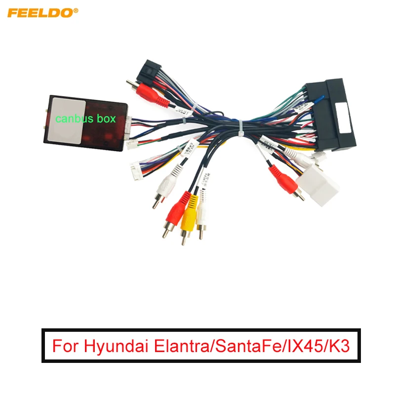 Автомобильный 16-контактный стерео жгут проводов FEELDO Canbus поддержка для Hyundai