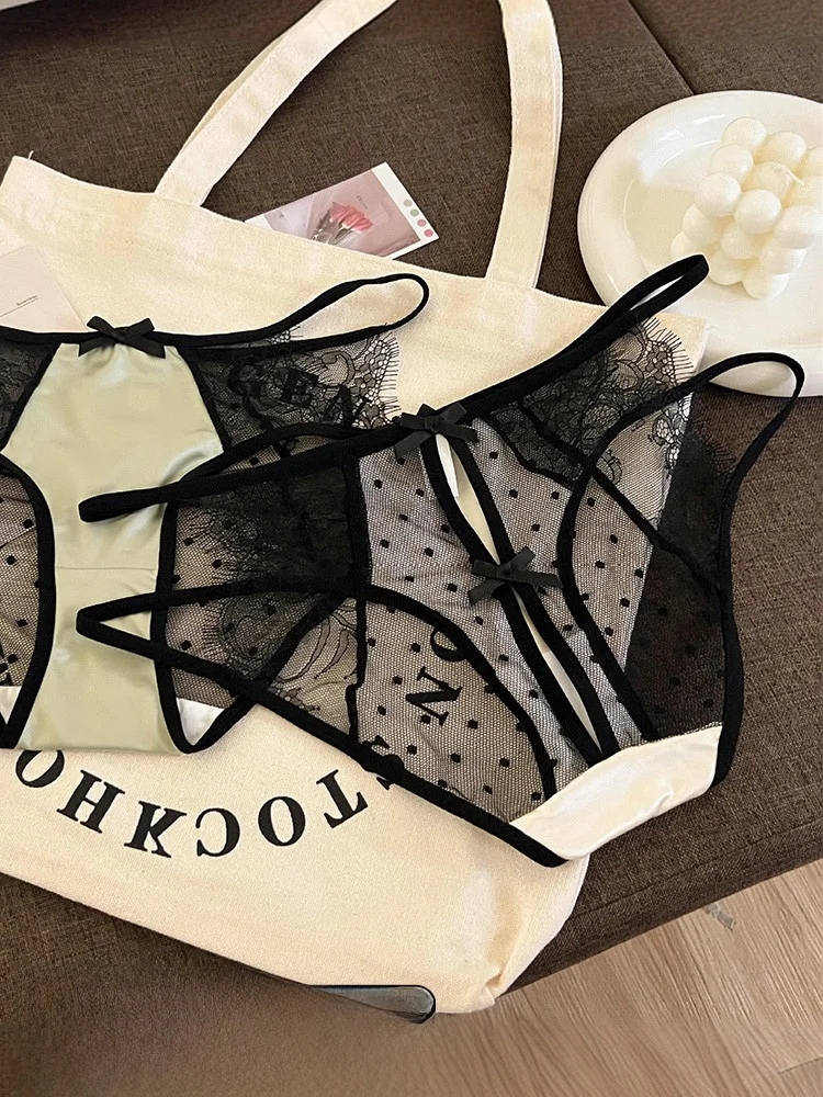 Белый чай кошка чистые ресницы кружевное нижнее белье с хипрым дизайном женские