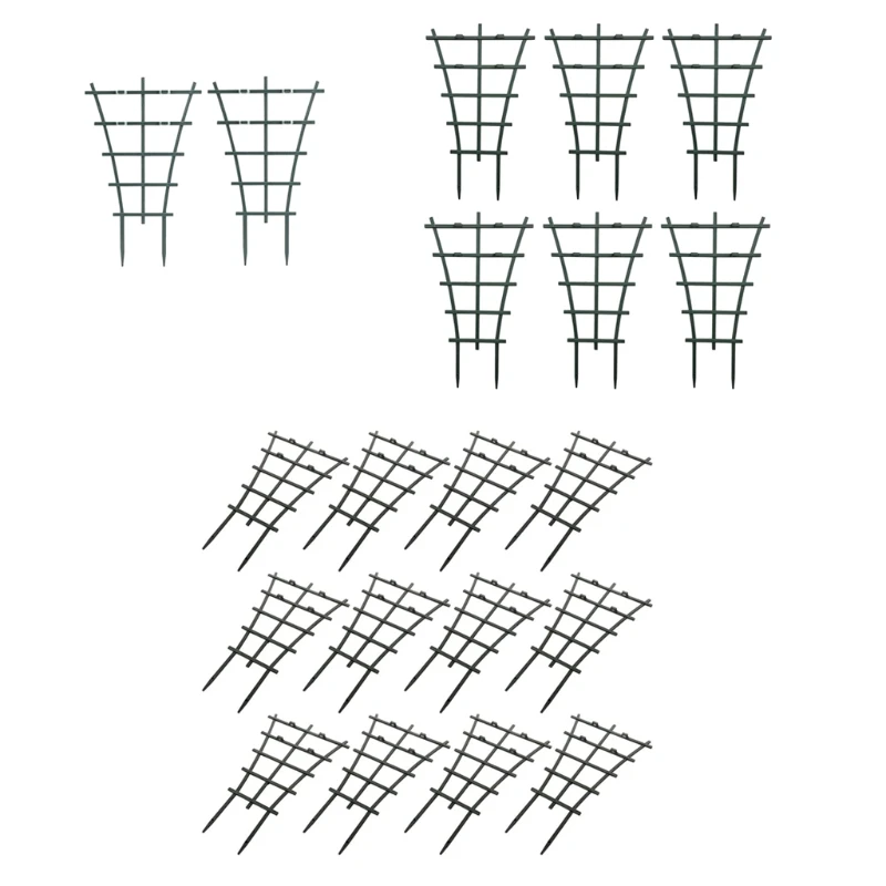 

L21A 2/6/12 Pcs Garden Mini Climbing Trellis DIY Plastic Superimposed Potted Plant Support Trellises for Plants Vines