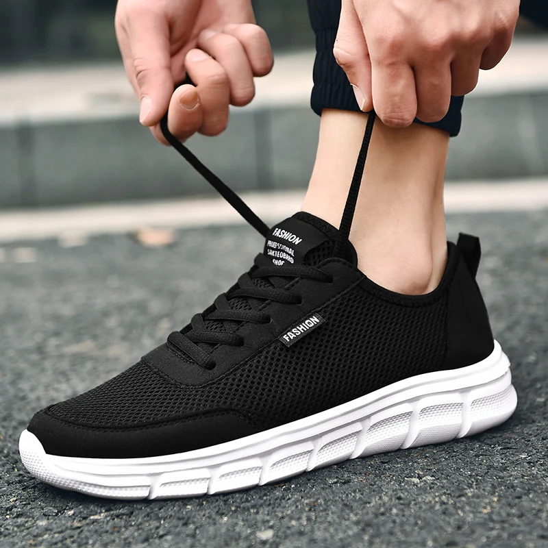 Mens Gym Shoes Casual Trainer Fashion Sneakers Zapatillas De Deporte Athletic Shoes Mesh 2022 NEW