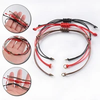 5pcs 0 8mm red rope braided red line good luck rope bracelet female adjustable waxed thread women men gift accessories