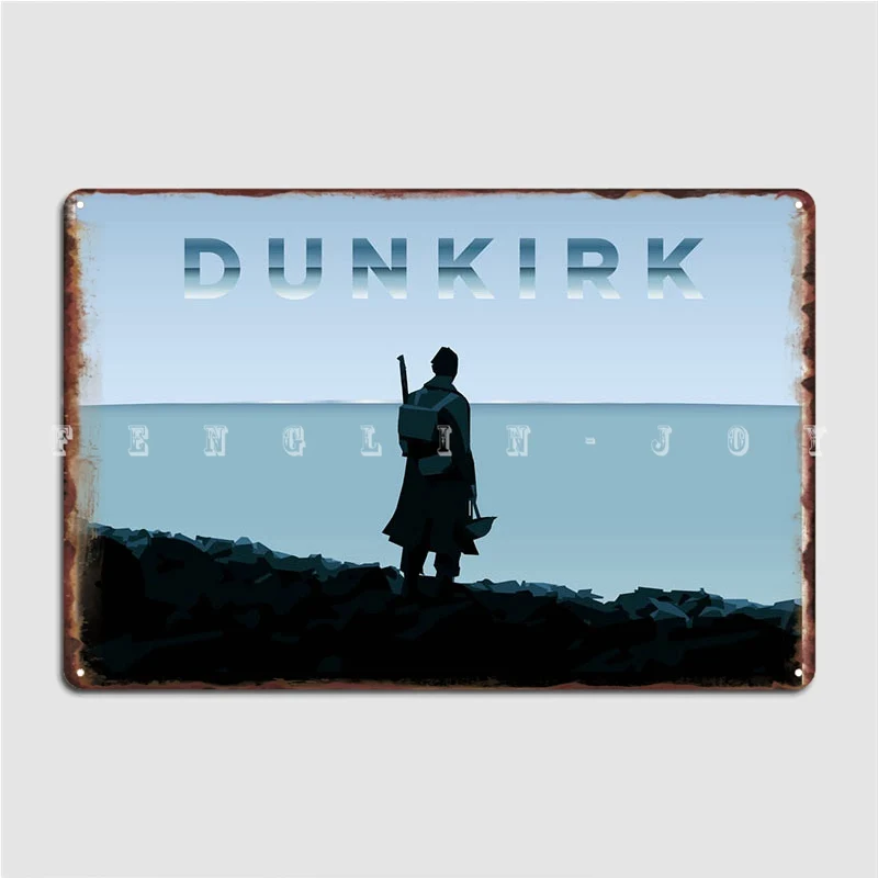 

Dunkirk, низкий поли, металлический знак, печатные таблички для гостиной, клуба, оловянные плакаты