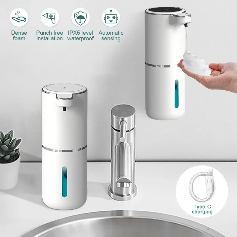 

Automatic Foam Soap Dispenser Bathroom Smart Washing Hand Machine with USB Charging Liquid Soap Dispenser of Hand Sanitizer New