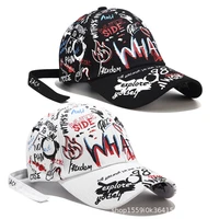graffiti baseball cap fashion personality curved summer trendy style men and women personality wild cap sun hat