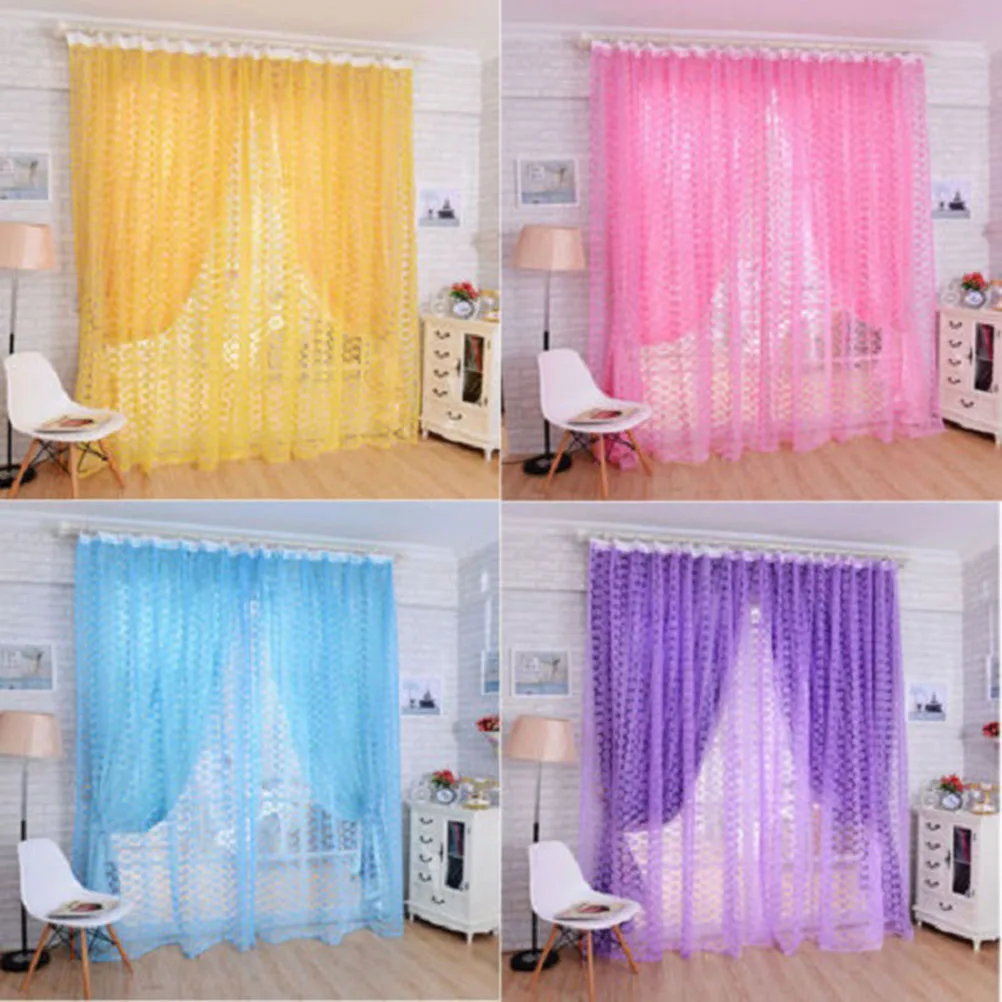 

Rose Voile Blackout Curtains Living Room Window Curtains Tulle Sheer Curtains For Grils Women Kids Home Decoration