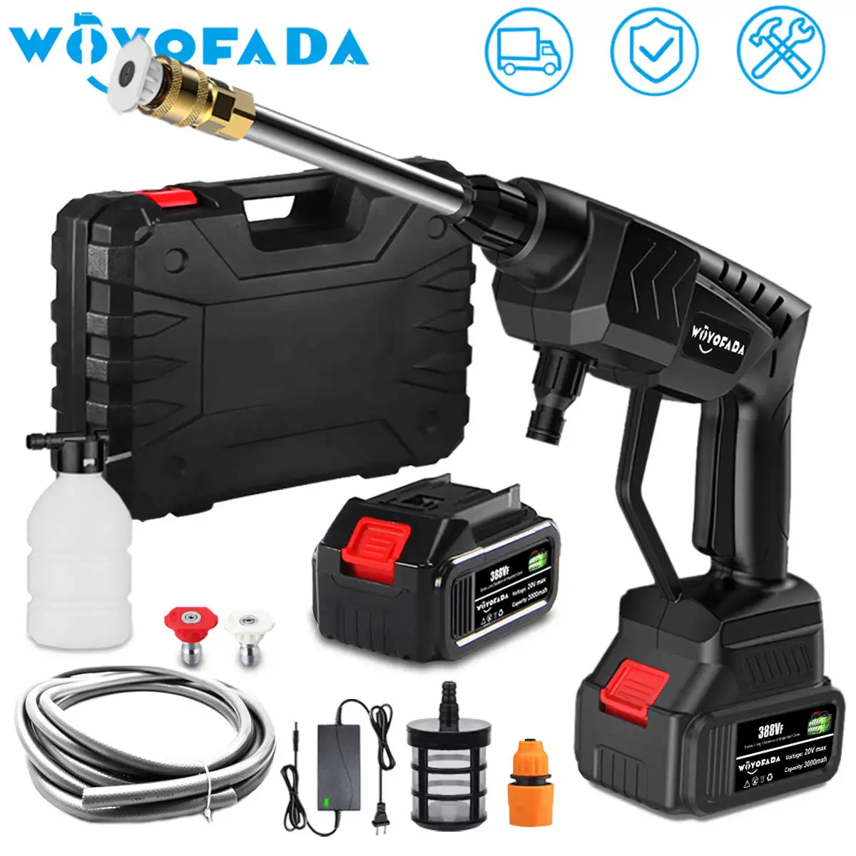 

Cordless High Pressure Car Washer Spray Water Gun Portable Car Wash Pressure Cleaner Cleaning Machine For Makita 18V Battery