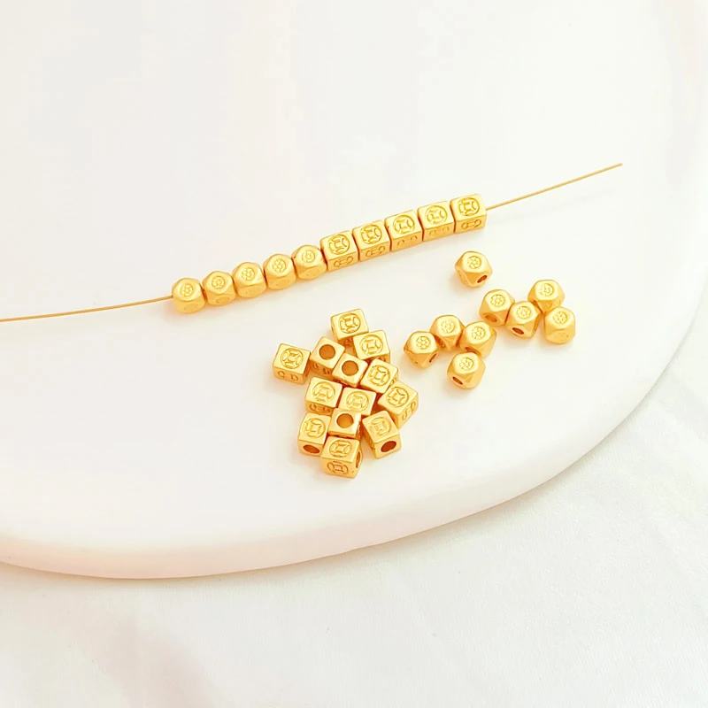 

50 шт. 3 мм Золотые Ретро квадратные маленькие разделительные бусины для самостоятельного изготовления ювелирных изделий для ожерелья браслета из бисера материалы для аксессуаров