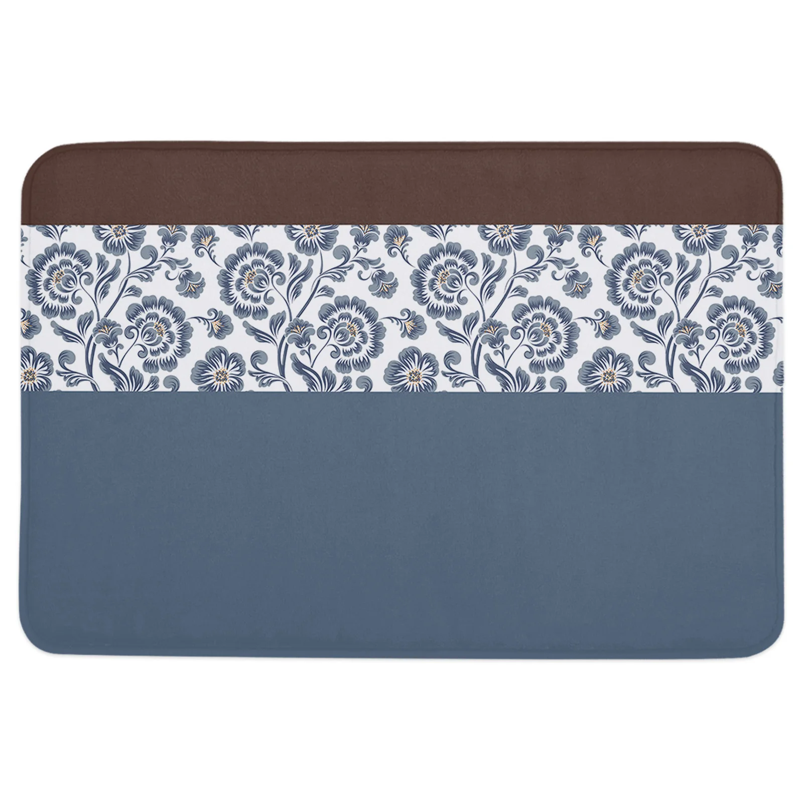 

Retro Indigo Pattern Welcome Mat Grounding Mat Rug for Kitchen Floor Rug Bath Mat Bedroom Door Mat