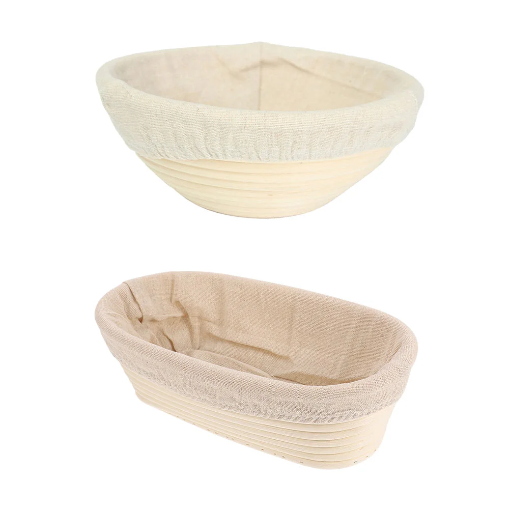 

Натуральные овальные корзины из ротанга, 2 набора