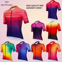 keyiyuan summer mens jersey mtb short sleeve suit gradient high quality racing breathable professional cycling equipment
