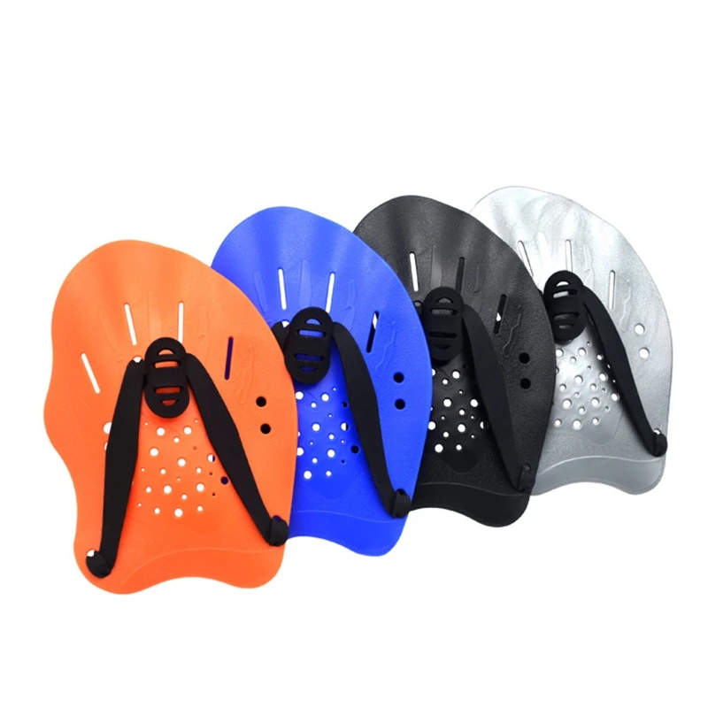 

2022 New Swimming Paddles Practical Swimming Training Hand Paddles with Adjustable Straps Hand Webbed Gloves for Adults Children