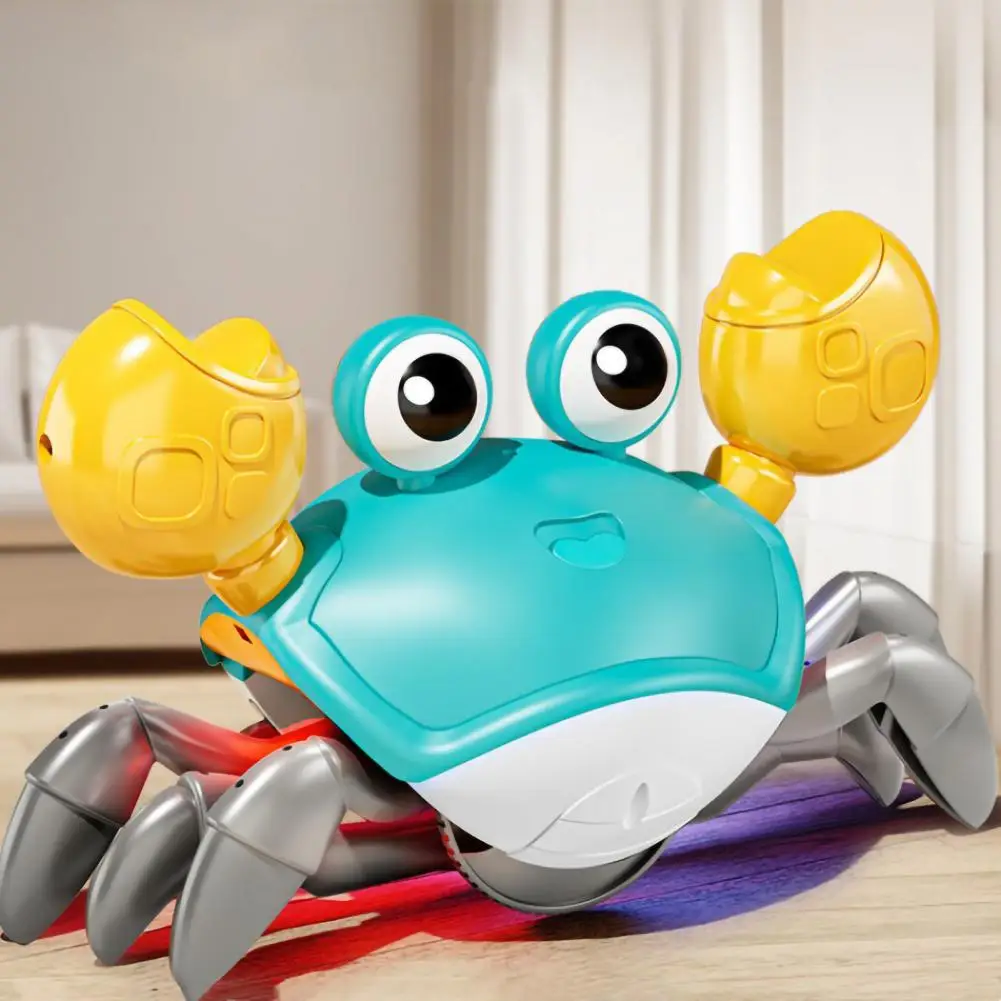 

Pet Electric Crab Toy Electric Pet Toy for Dogs Cats Crawling Crab Toy Fun Music Lights Sensor Escape Educational for Pets
