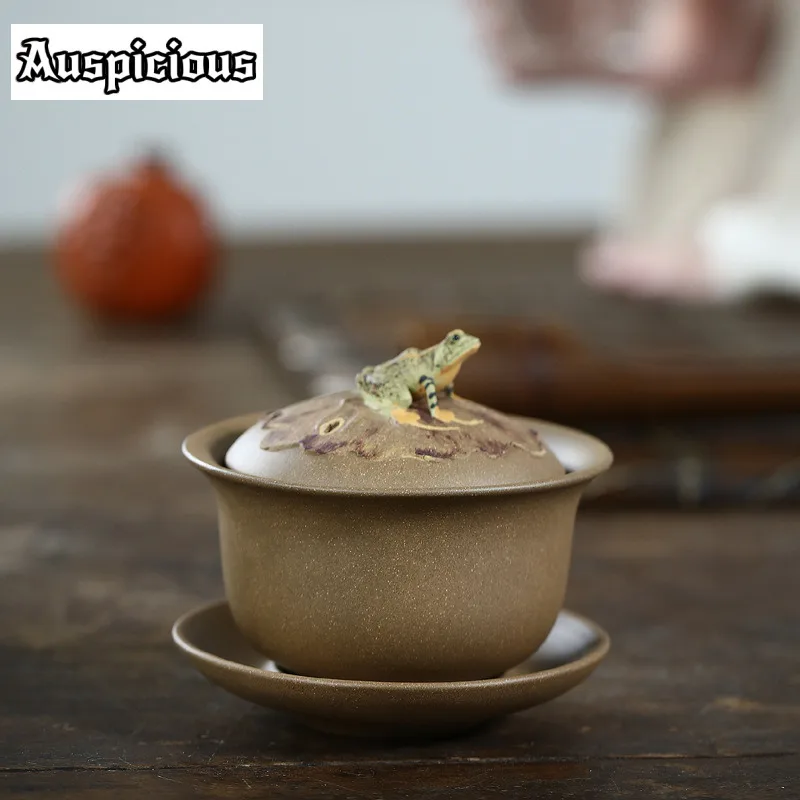 170 мл Yixing знаменитый бутик ручной работы сырая руда фиолетовая глина покрытая