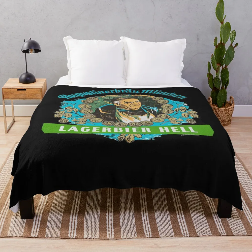 

Augustiner Munich Beer...Lagerbier Hell Classic T-Shirt Throw Blanket Throw And Blanket From Fluff Throw Rug