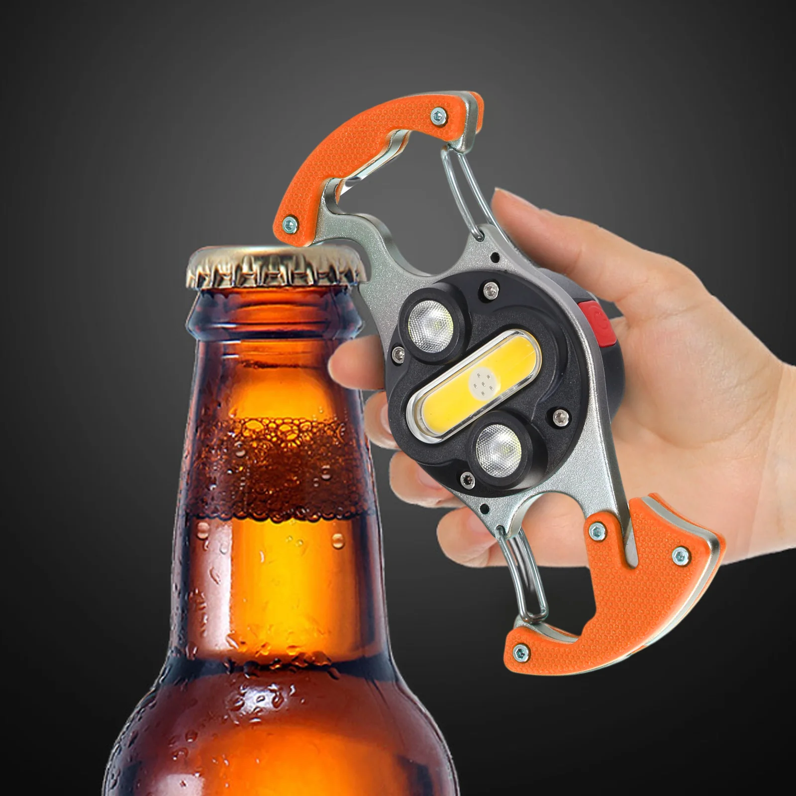 

COB Camping Lamps Waterproof Mini Portable Lanterns Power Display 500LM Screwdriver 500mAh Seat Belt Cutter for Fishing Climbing