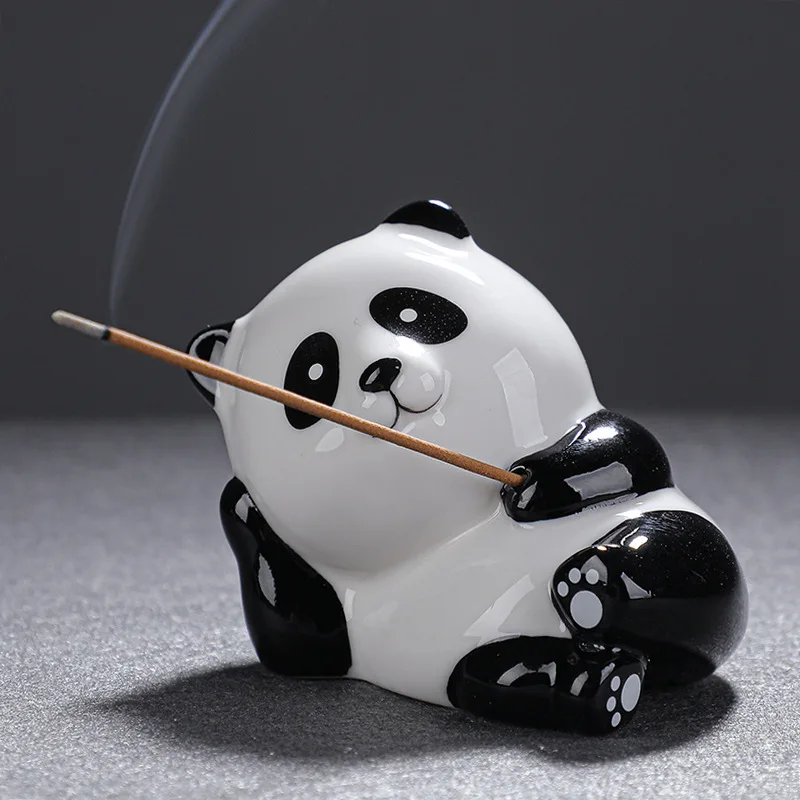 

Ceramic Panda White Porcelain Ornament Incense Burner Incense Insert Home Office Incense Holder Aromatherapy Furnace
