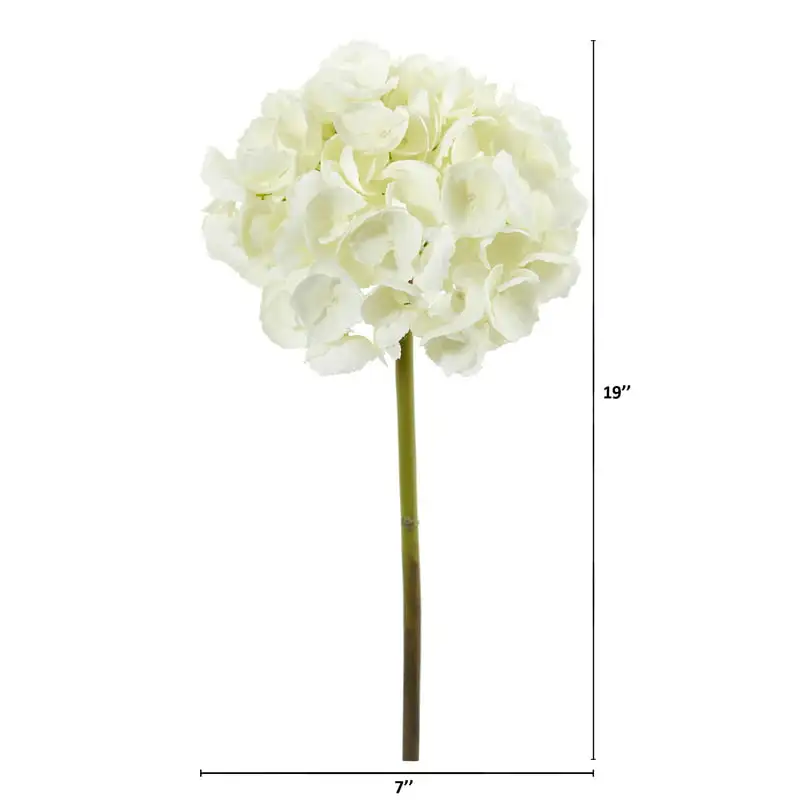 

White Hydrangea Artificial Flower (Set of 3)