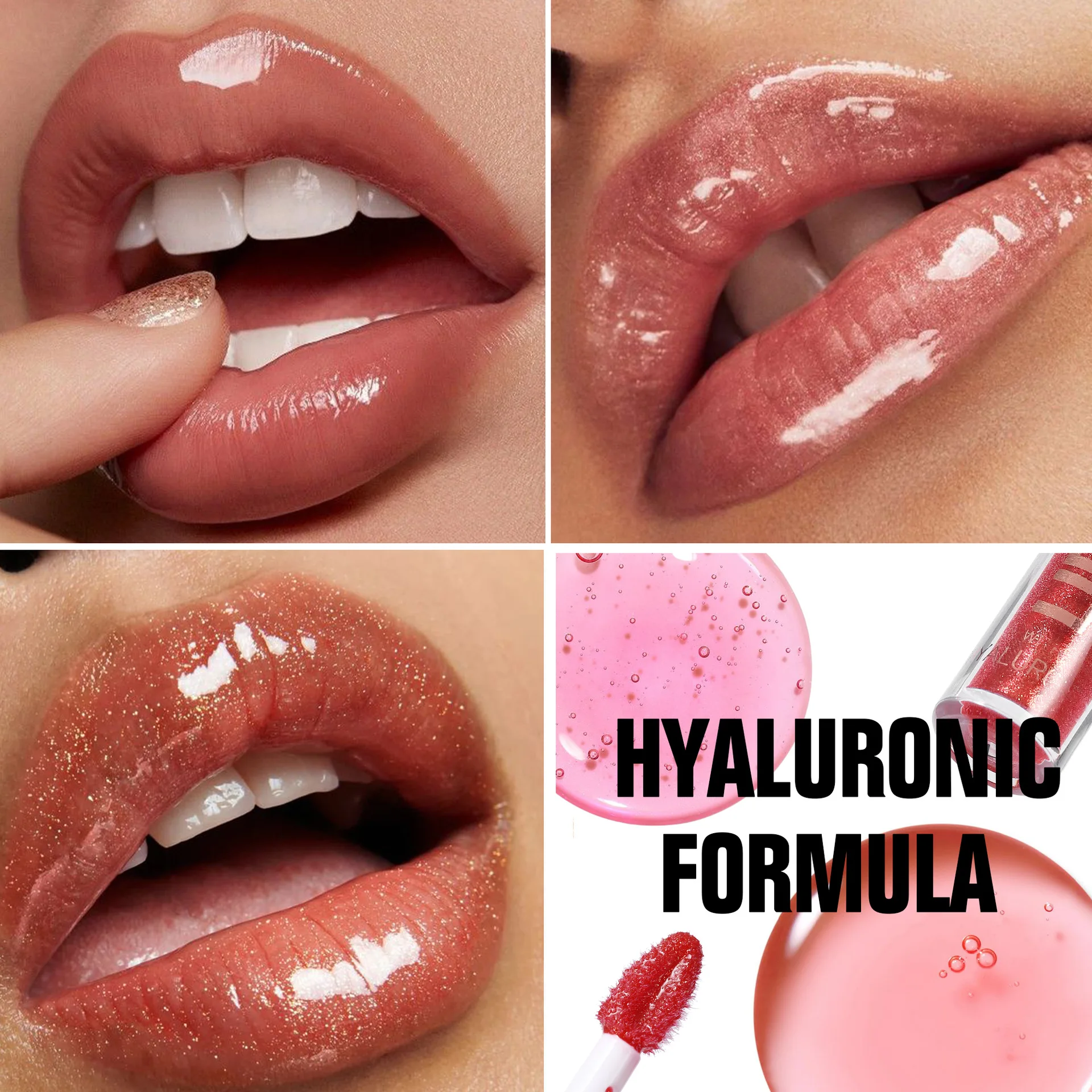 HANDAIYAN разноцветный зеркальный блеск для губ с гиалуроновой кислотой губная