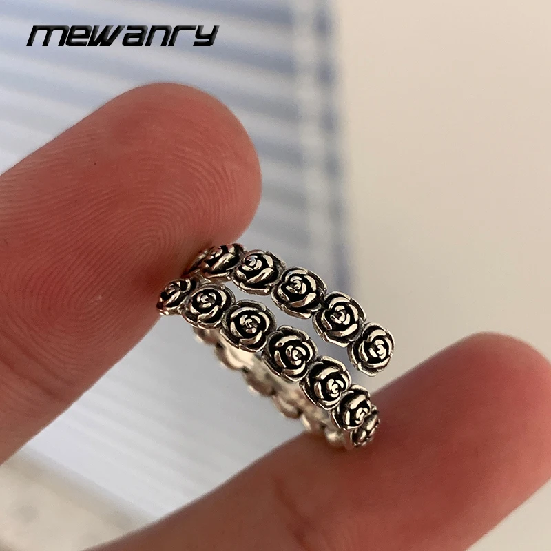 

Женское Винтажное кольцо MEWANRY из серебра 925 пробы с розой камелии