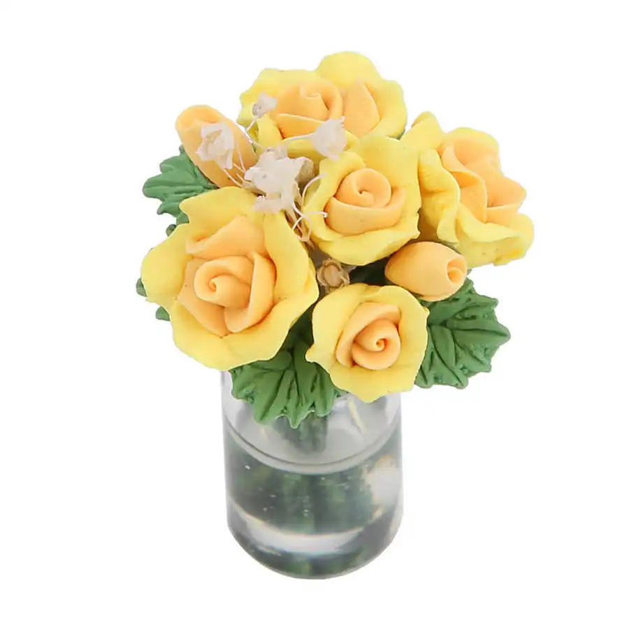 1:12 Кукольный домик цветы мини-дерево в горшке миниатюрный бонсай сад балкон