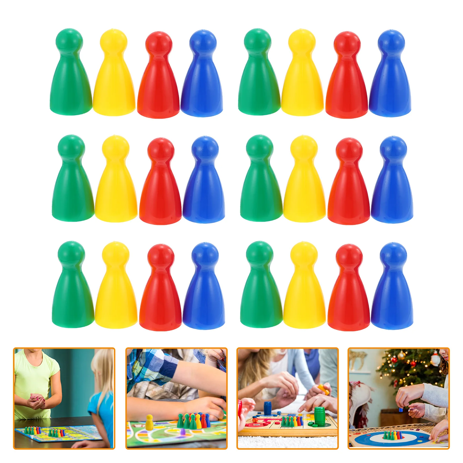 

40 Pcs Kids Educational Toys Children's Jumping Chess Pieces Fragments 2.5X1.3X1.3CM Figure Plastic Board Game Replacements