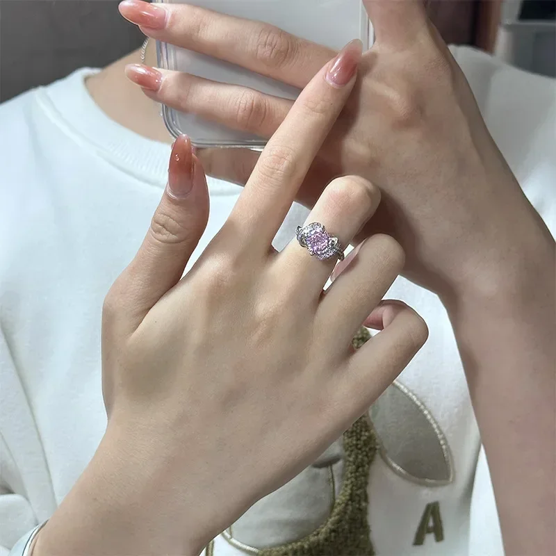 Высокое качество роскошное кольцо с бриллиантом в стиле MDLMoissanite 18-каратное