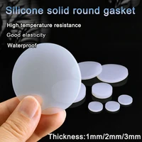 5pcs diameter 15100mmthickness 1 2 3 mm silicon rubber solid round padround cakeshock absorption anti skid pad