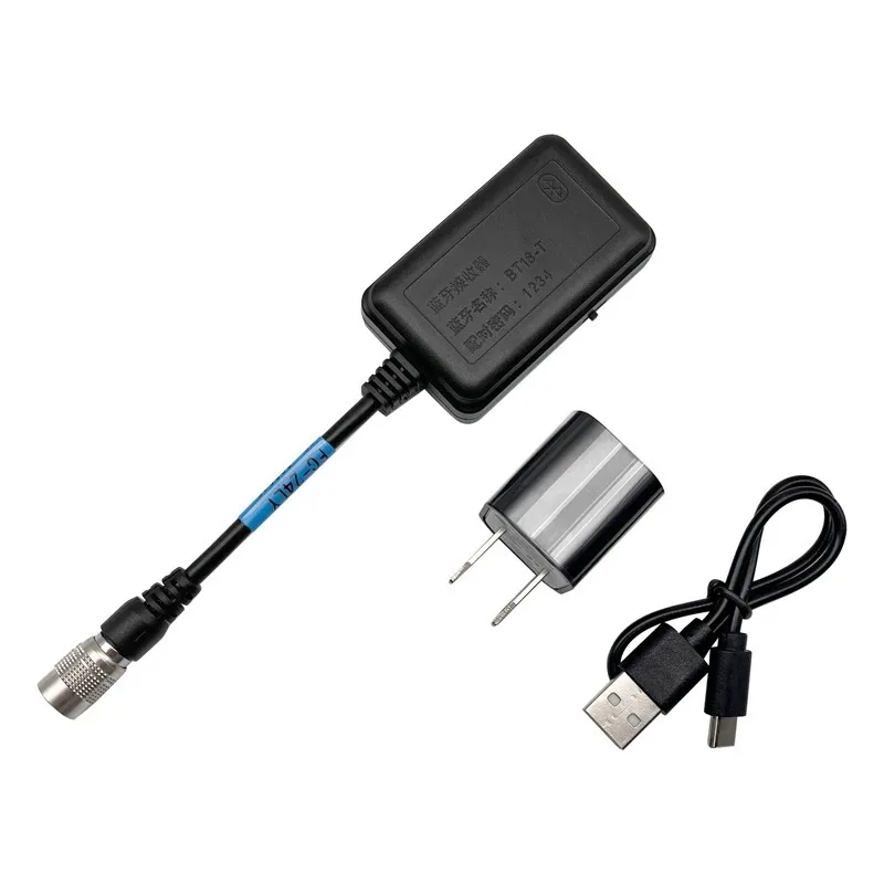 Фото 6-контактный Bluetooth-адаптер для тахеометров Topcon, Hirose, Sokkia, South с зарядным устройством и кабелем USB для передачи данных FC-24L №1