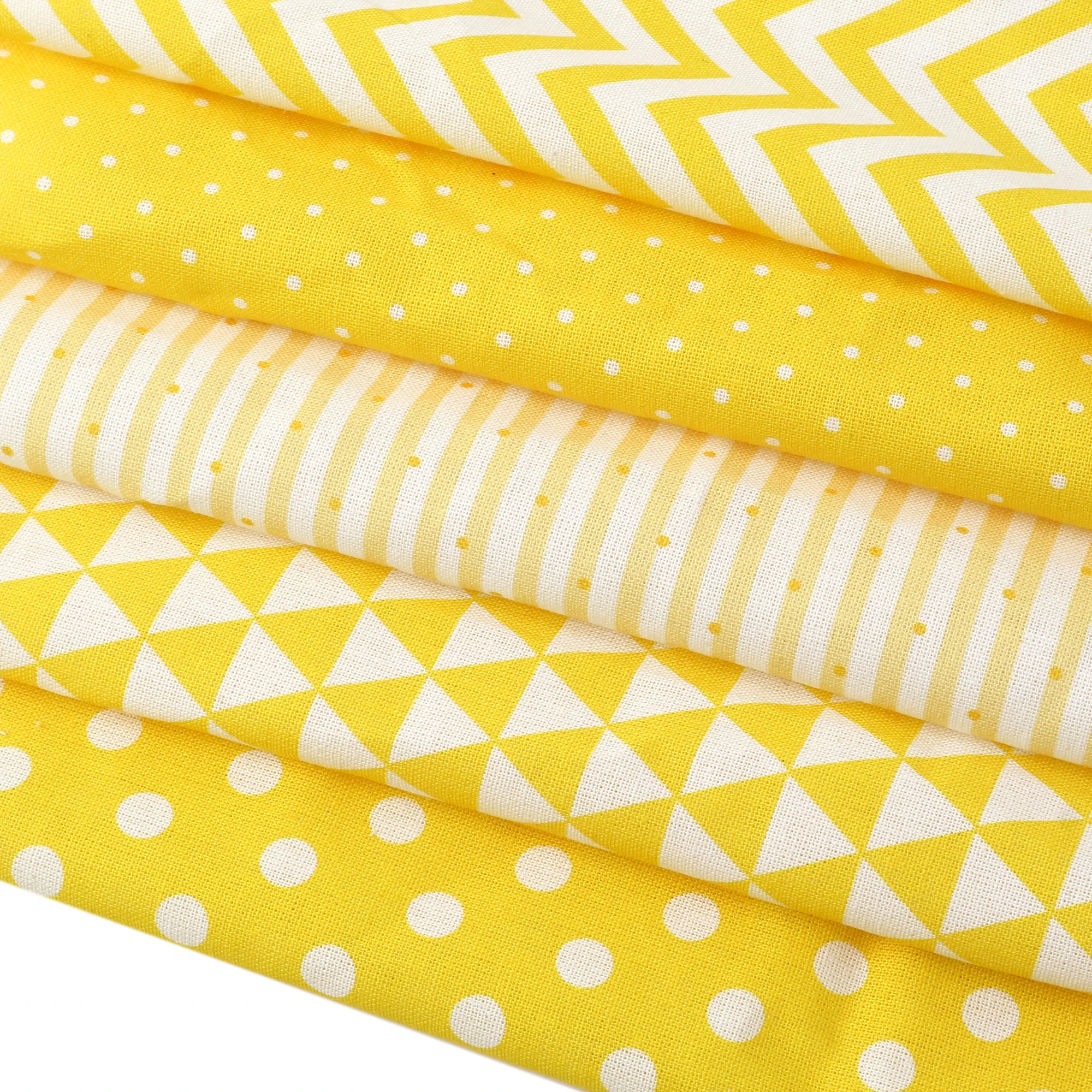 7 шт./компл. 20*20 см желтая серия цветы листья узор чистая хлопчатобумажная ткань