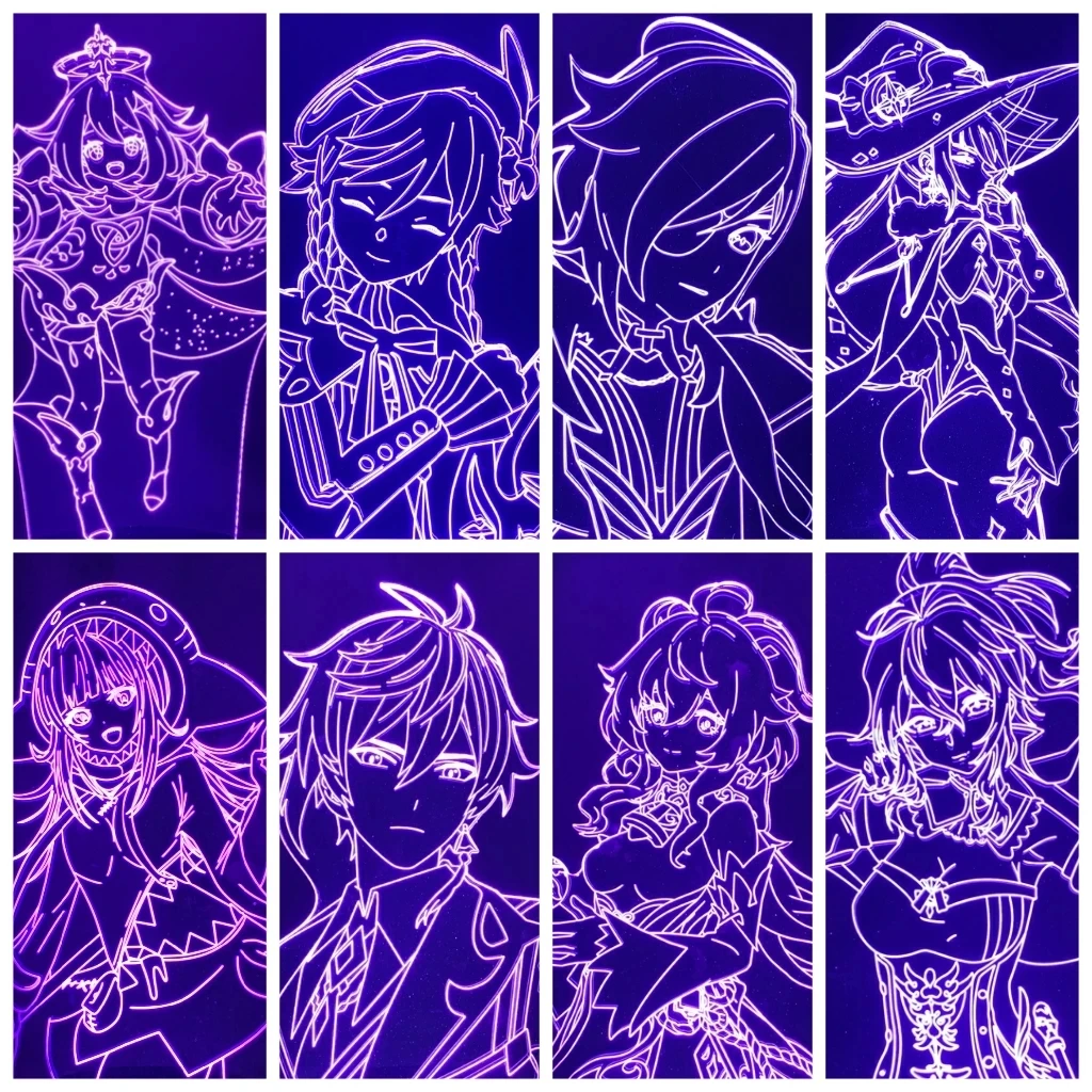 

Genshin Impact Child Night Light Led Color Changing Usb Battery Powered Usb Lamp Gawr Gura Game Room Decor Unique Gift for Gamer