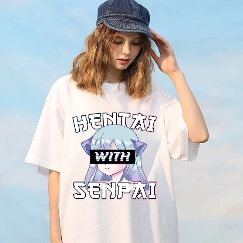 

Футболка с мультипликационным изображением Hentai Senpai Kawaii Girl химико Тога Футболка Harajuku женская футболка моя геройская Академия аниме футболк...