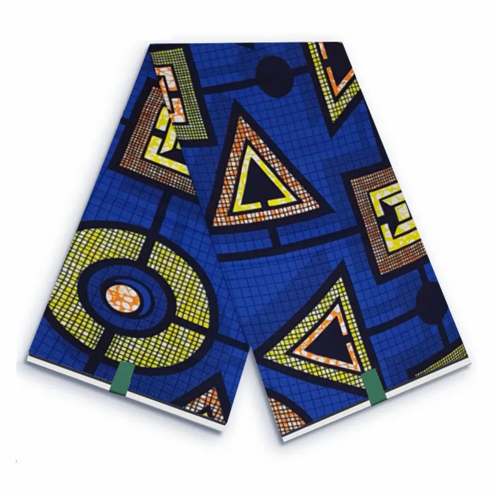 

African Wax Fabric 6 yards Veritable Nigerian Ankara Block Prints Super High Quality New Style Batik 100% Cotton For Party Dress