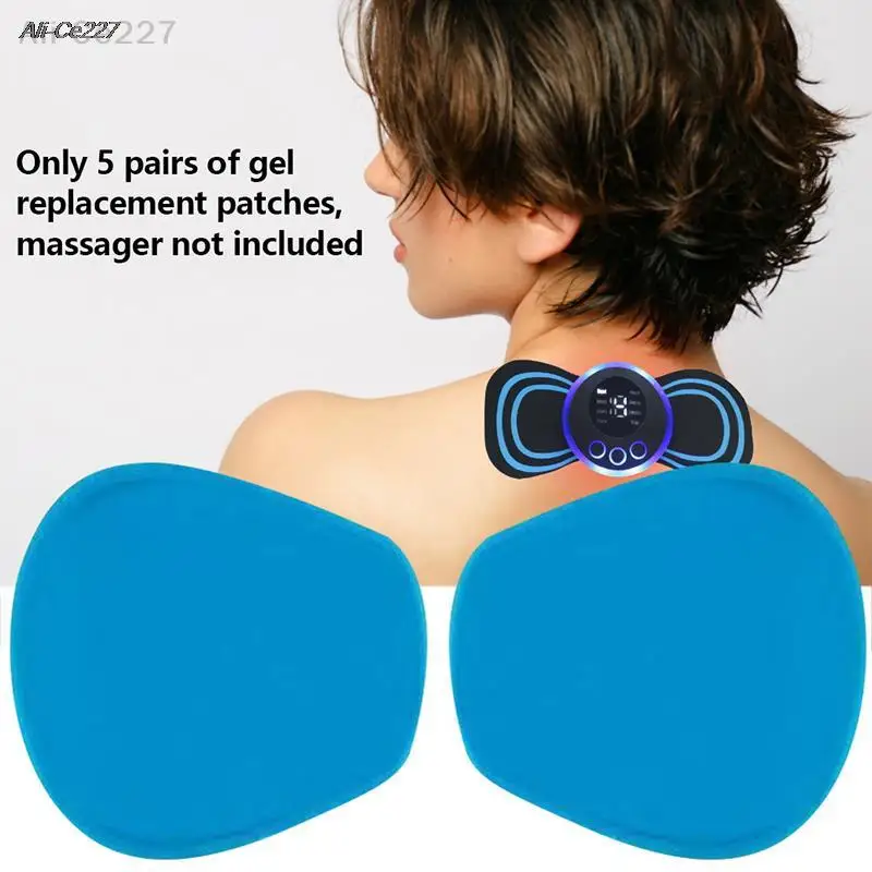 

5pairs Gel Pads for EMS Neck Massager Trainer Hip Exerciser Replacement Body Massager Patch Muscle Stimulator Sticker Gels