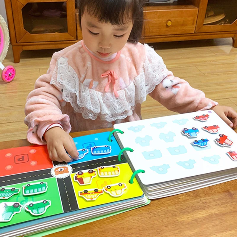 Baby Busy Book Montessori Busy Board Kid Early Learning Cognitive Puzzle Children Paste Book Educationa Toys Sticker Quiet Book images - 6