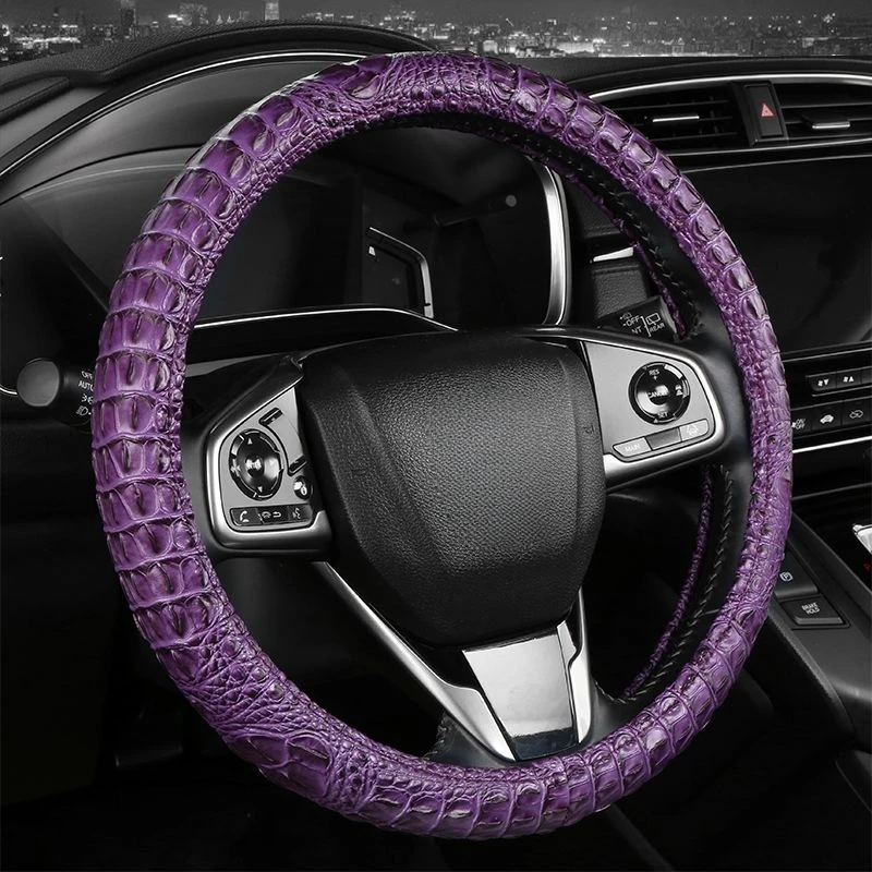 

Универсальный чехол на руль автомобиля из крокодиловой кожи O или D, удобный чехол на ручку для четырех сезонов, аксессуары для интерьера