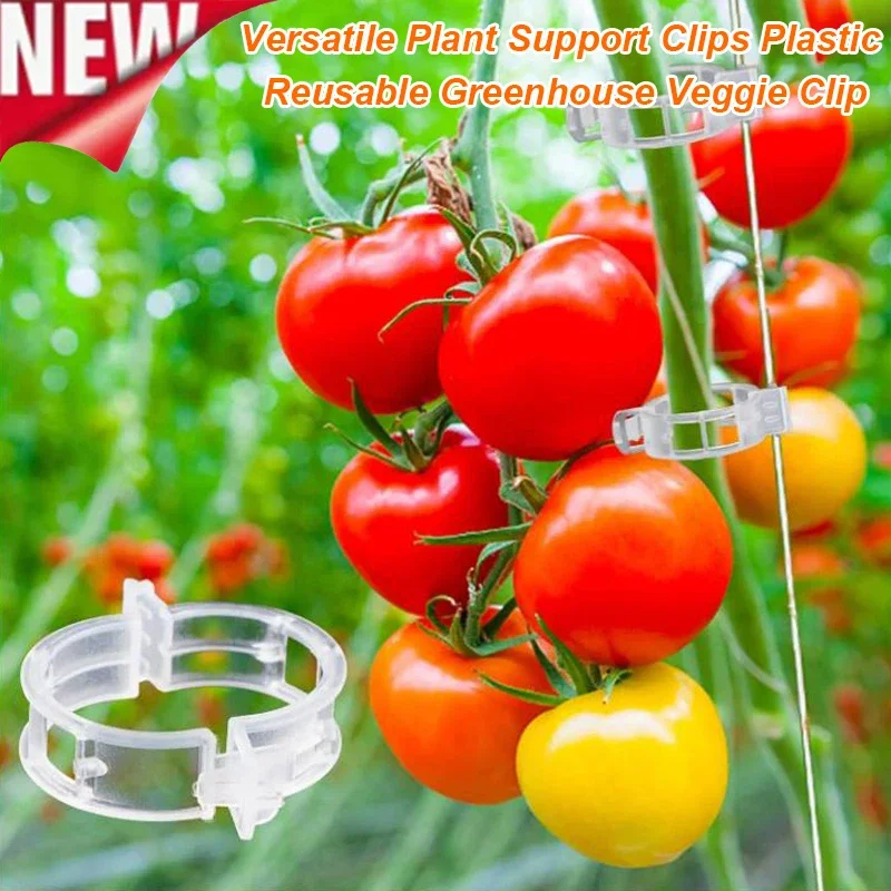 100 шт. универсальные зажимы для поддержки растений Пластиковые Многоразовые