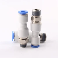 high speed rotary joint nrc threaded traight through 360 degree rotating trachea pneumatic quick connector 4mm 6mm 8mm 10mm 12mm