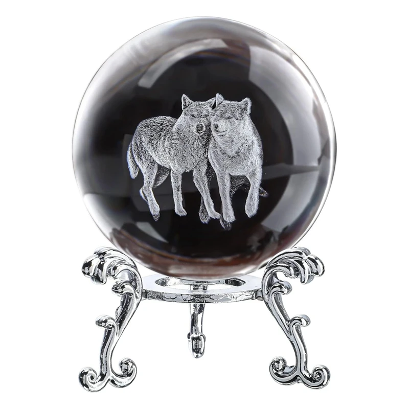 3D лазерная гравировка Звездный хрусталь декоративная фигурка шара 60 мм