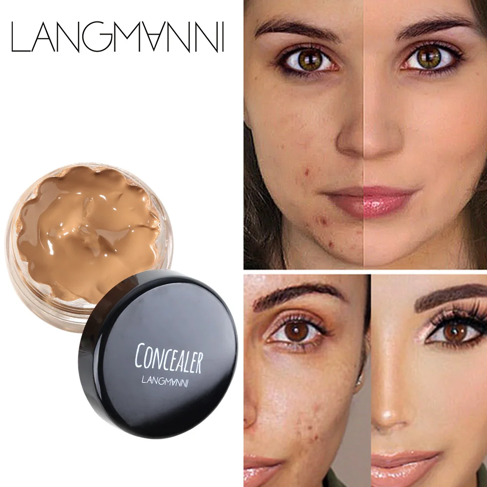 

Concealer Cream Moisturizing Long-Lasting Cover Dark Circles Acne Pores Full Coverage Shading Waterproof Face Makeup Cosmetics