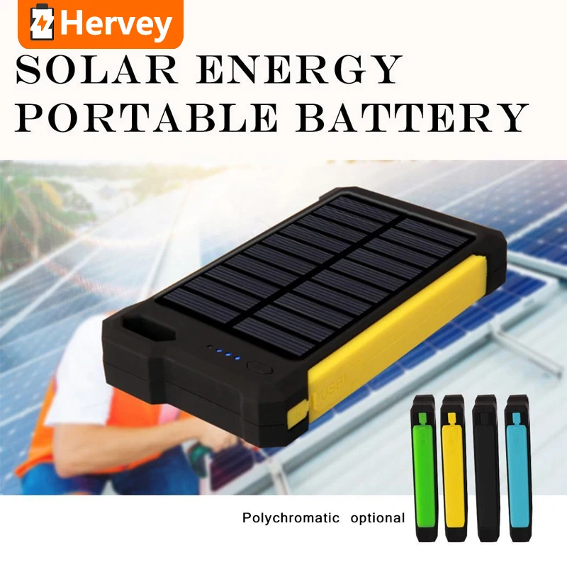 

Внешний аккумулятор на солнечной батарее для Xiaomi mi, iphone XS, 8 Plus, внешний аккумулятор с 2 USB-портами и светодиодным индикатором, внешний аккумулятор на 80000 мАч, портативное зарядное устройство на солнечной батарее