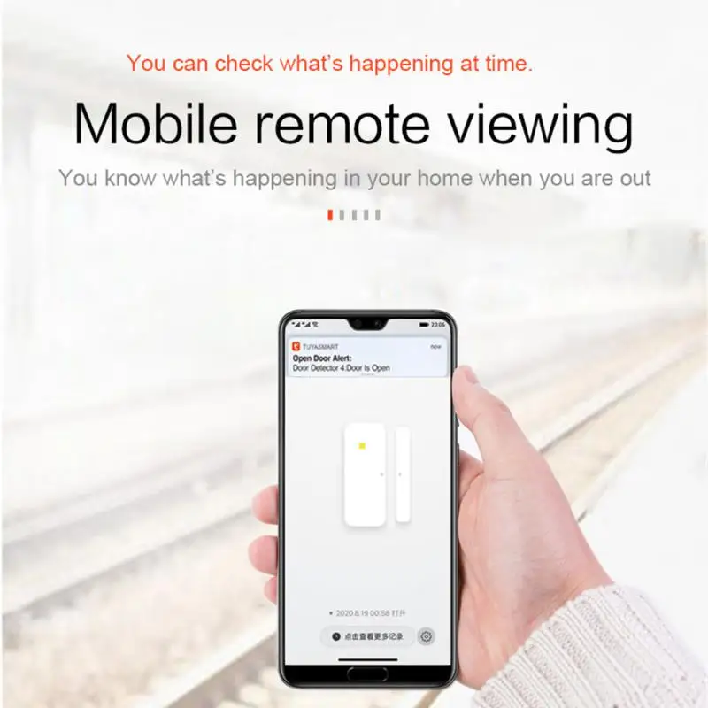 

Мини-датчик двери и окон с магнитным датчиком, беспроводной пульт дистанционного управления питанием от батареи, Wi-Fi для умного дома